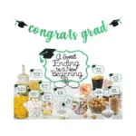 Green 2026 Graduation Candy Bar Signs Graduation Table Candy Buffet