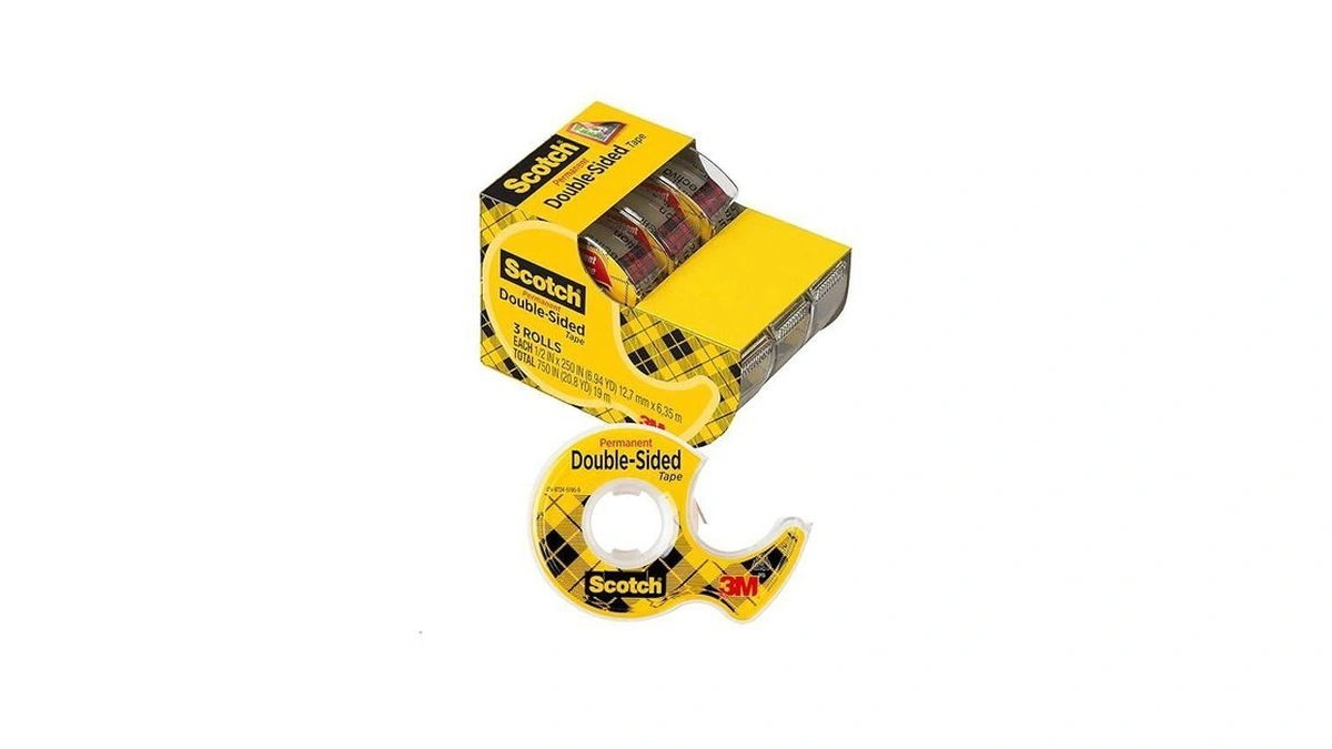 Scotch Double-sided Tape, 1/2 In X 250 In (12.7 Mm
