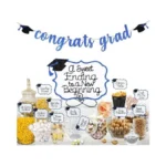 Blue 2026 Graduation Candy Bar Signs Graduation Table Candy Buffet