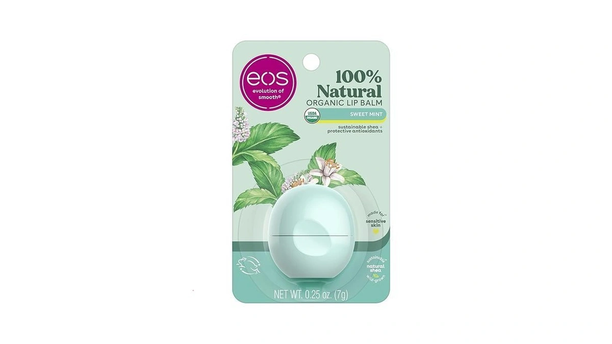 Eos 100% Natural & Organic Lip Balm - Sweet Mint,