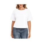 Short Sleeve Crop Tops For Women Oversized Loose Fit Cropped
