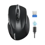 Tecknet Wireless Mouse Rechargeable, 2.4g Usb-a Silent Mouse, Quiet Click,