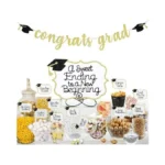 Gold 2026 Graduation Candy Bar Signs Graduation Table Candy Buffet