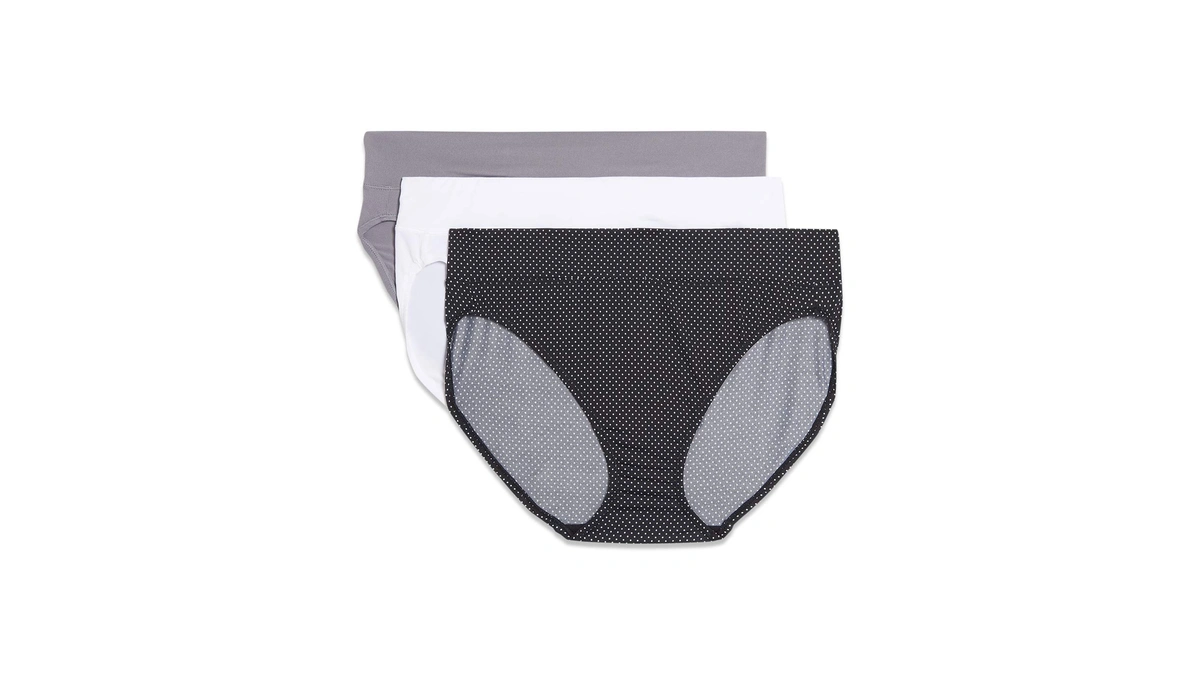 Warner's Womens Blissful Benefits Dig-free Comfort Waistband Microfiber Hi-cut 3-pack