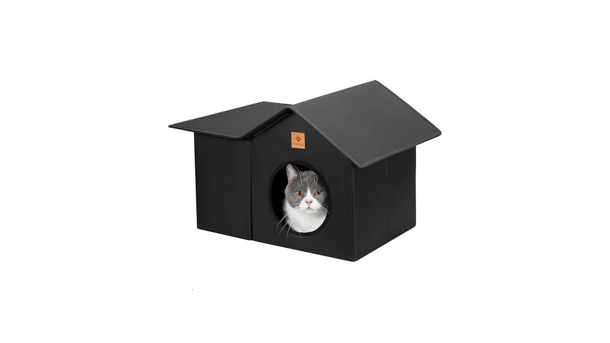 Pawvogue Outdoor Cat House Weatherproof Insulated Cat Houses For Outdoor