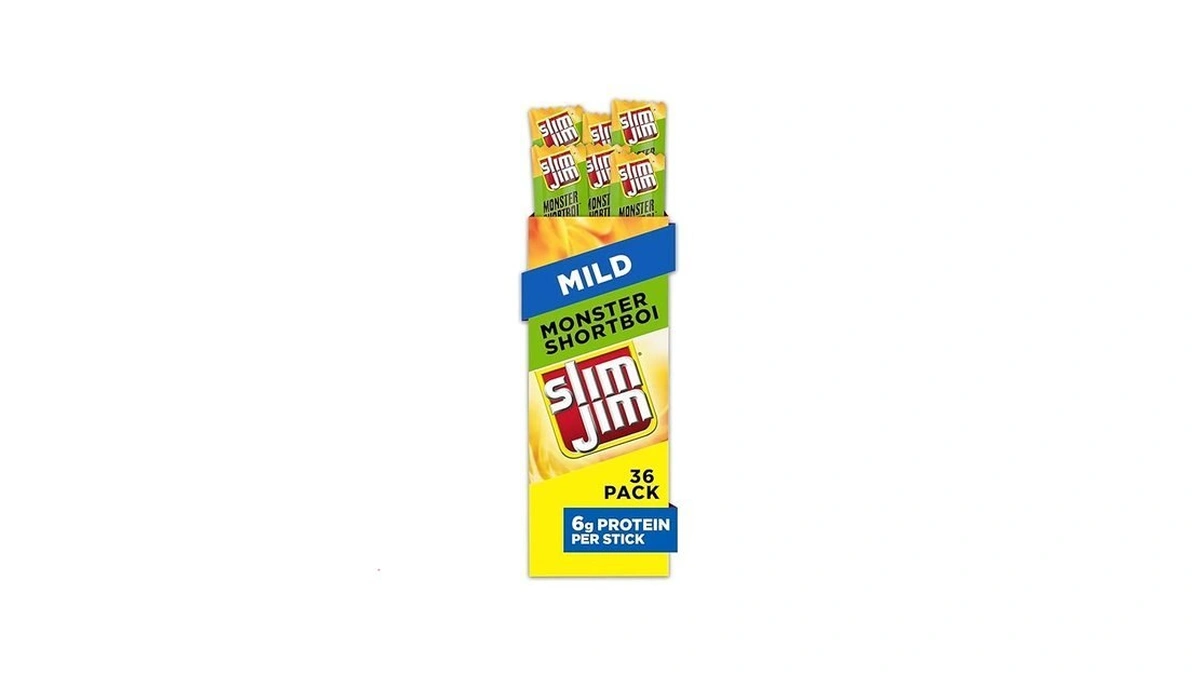 Slim Jim Shortboi Smoked Meat Sticks, Mild Flavor, 6g Protein