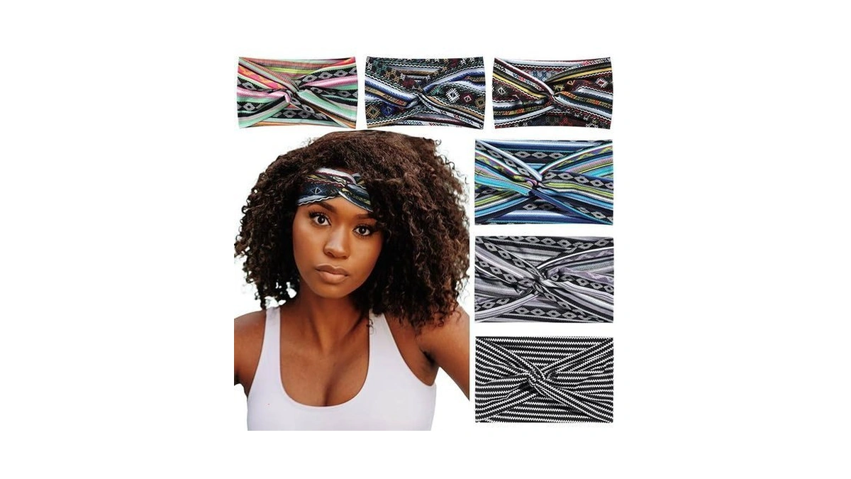 Achiou Boho Headbands For Women, Twist Knotted Head Bands For