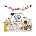 Red 2026 Graduation Candy Bar Signs Graduation Table Candy Buffet