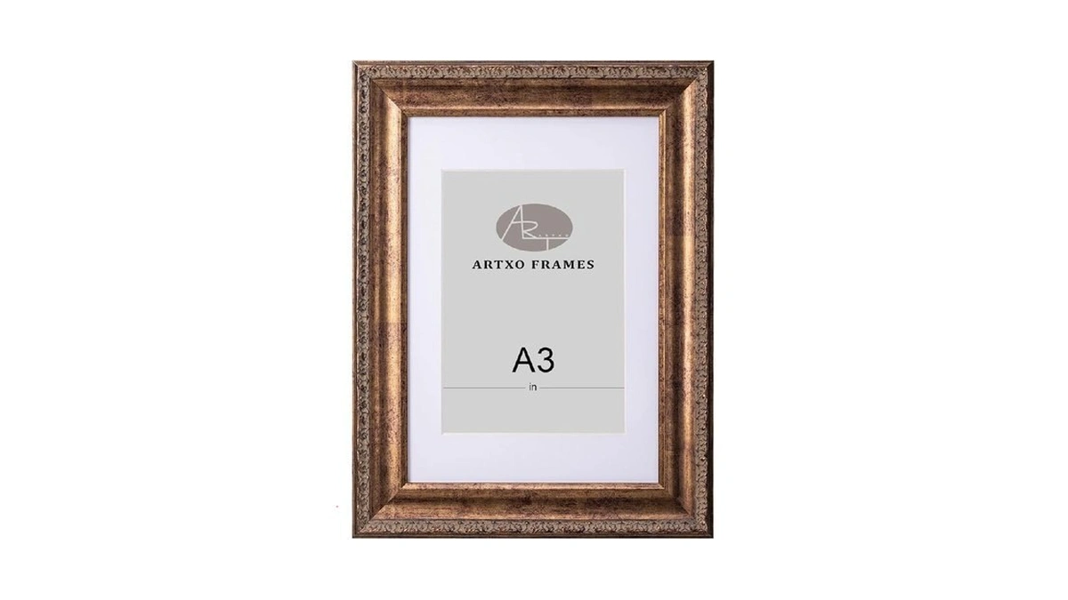 Artxo A3 Gold Frame – Elegant Ornamental Photo Frame For