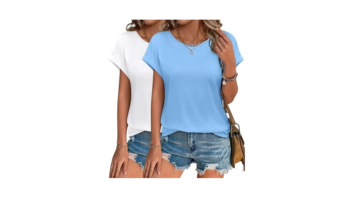 Innovatop 2pack Womens T Shirts Cap Sleeve 2026 Spring Summer