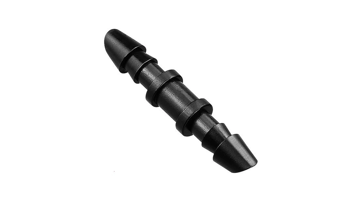 Kepmix Drip Irrigation Fittings Single Barbed Coupling Connectors 1/4", 70