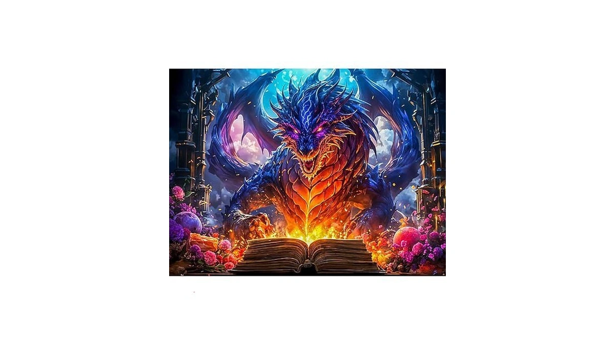 Ajepon Dragon Diamond Art Kit - 5d Diamond Painting For