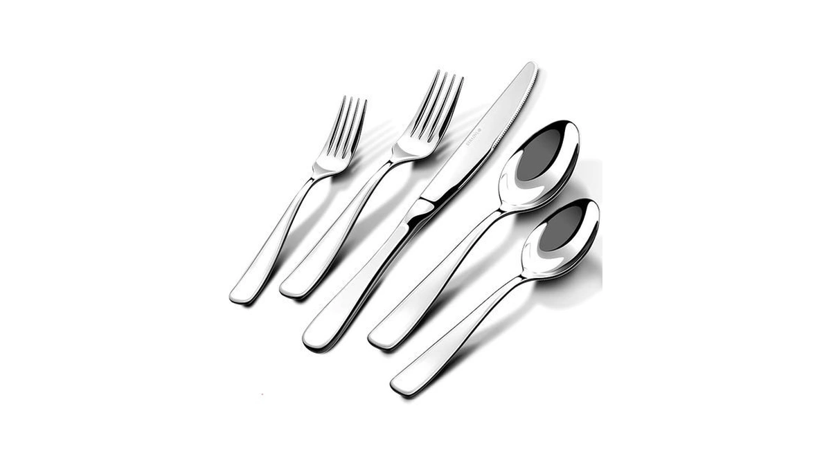 Silverware Set For 8, 40 Piece Heavy 18/10 Stainless Steel