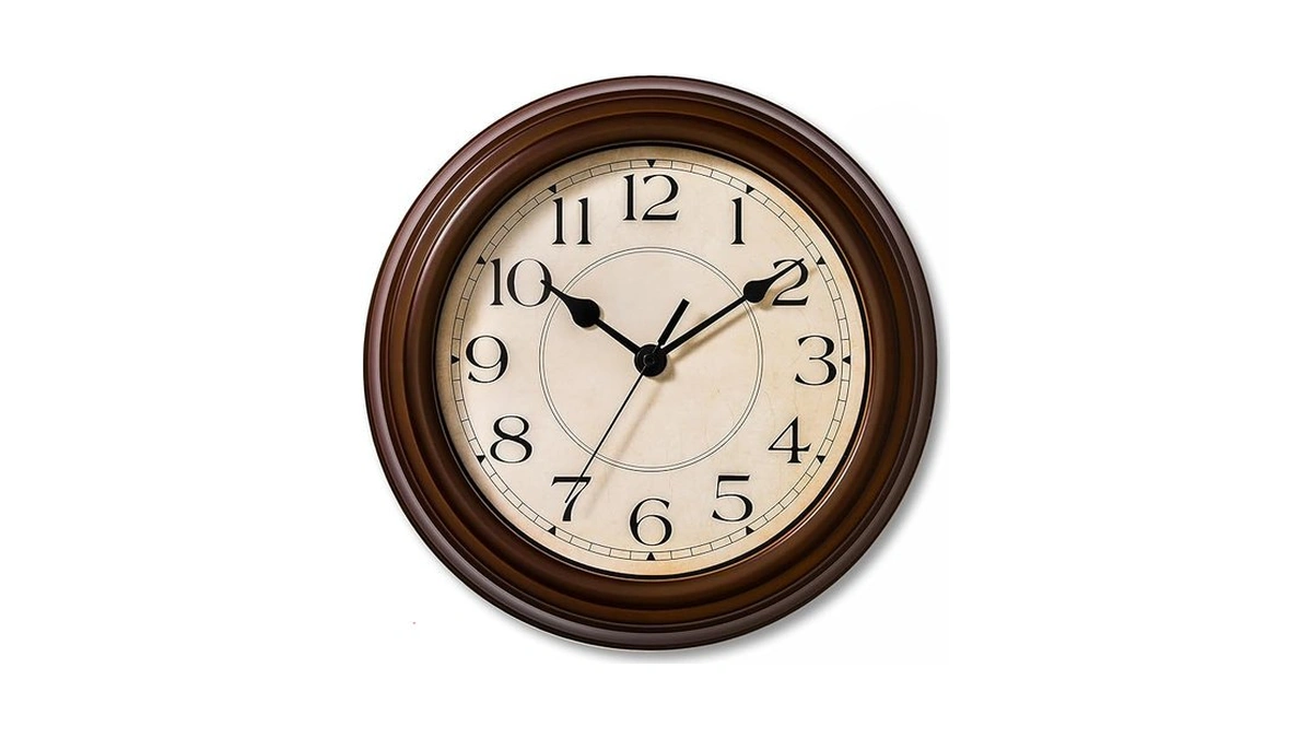 Kecyet Wall Clock, 9 Inch Silent Battery Operated Non-ticking Wall
