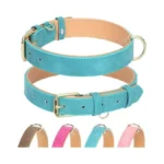 Jumpress Leather Dog Collar For Small Medium Large Dogs, Soft