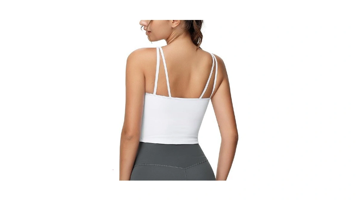 The Gym People Women's Longline Sports Bra Removable Padded Wireless