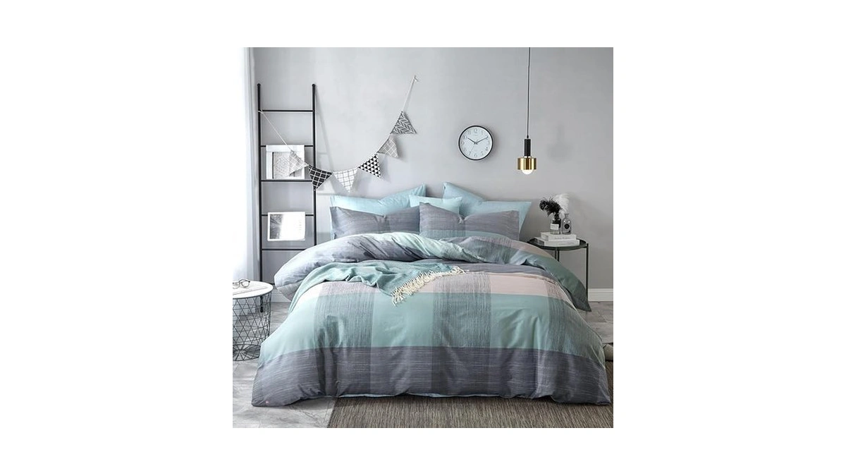 Mixinni Simple Patchwork Print Comforter Set Twin Xl Size Bed