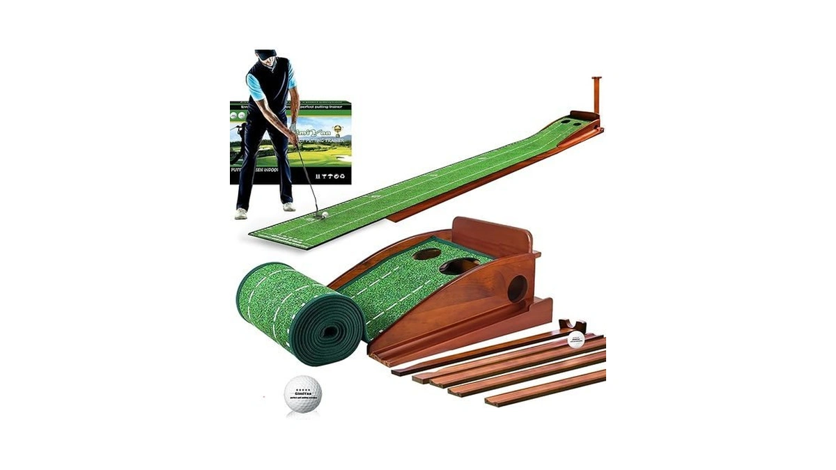 Gimiyaa Indoor Putting Green And Outdoor With Auto Ball Return,