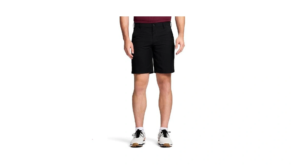 Izod Men's 9.5"micro Poly Classic Fit Golf Short, 40, Caviar