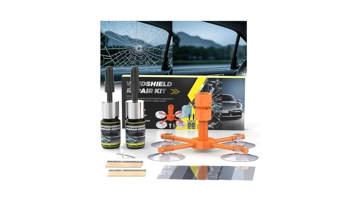 Lomeen Windshield Chip Repair Kit, Windshield Repair Kit, Diy Car