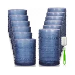 Vintage Hobnail Drinking Glasses Set Of 12, 12 Oz Highball