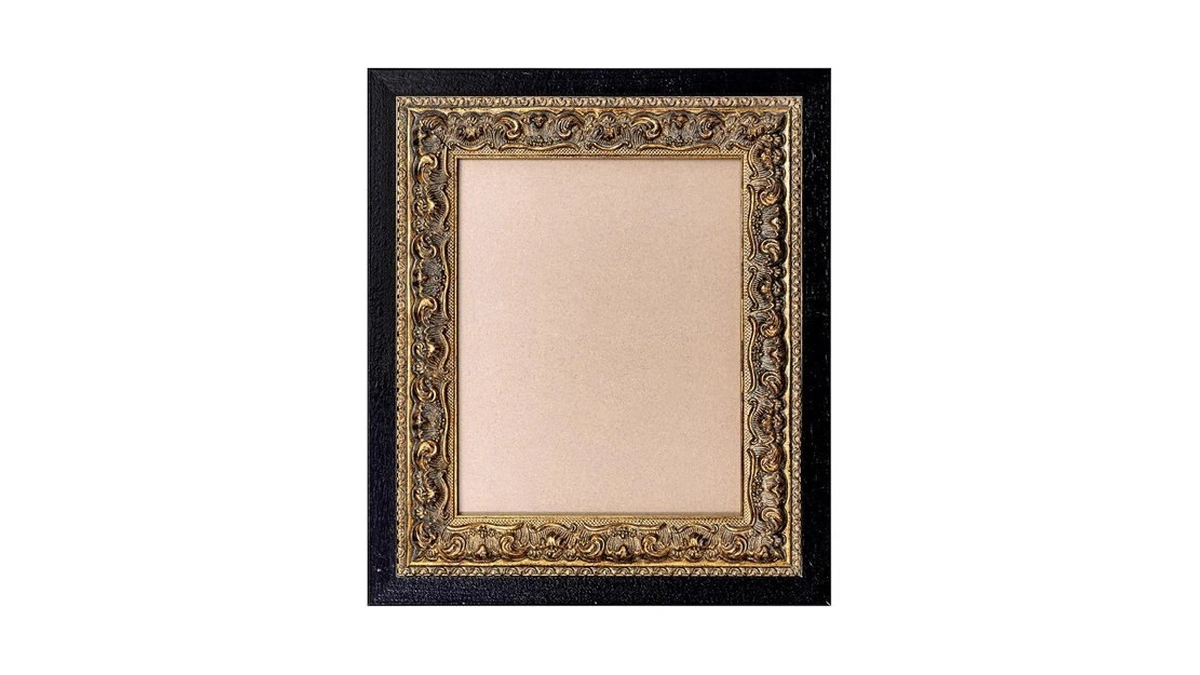 Artxo 8x10 Inch Vintage Black Picture Frames: Ornate Wooden Gallery