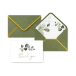 Whaline 50 Packs Green Thank You Cards With Envelopes Eucalyptus