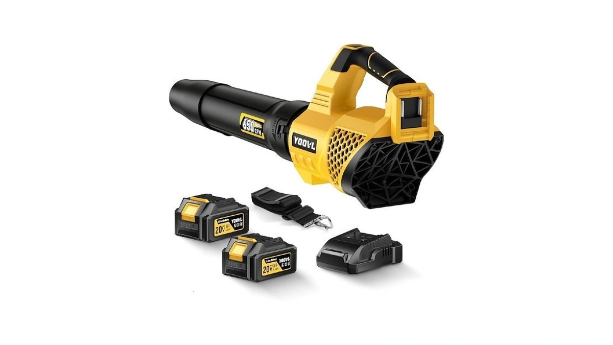 Leaf Blower Cordless, 650cfm Electric Leaf Blowers With 2 X