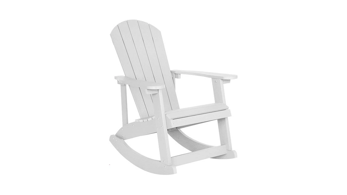 Flash Furniture Savannah Poly Resin Wood Adirondack Rocking Chair -