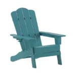 Flash Furniture Newport Adirondack Chair With Cup Holder, Weather Resistant