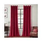 Guibaf Christmas Red Velvet Curtains 92 Inches Long Grommet Blackout