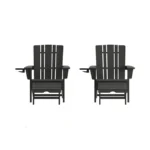 Flash Furniture Halifax Poly Resin Adirondack Chair With Cup Holder