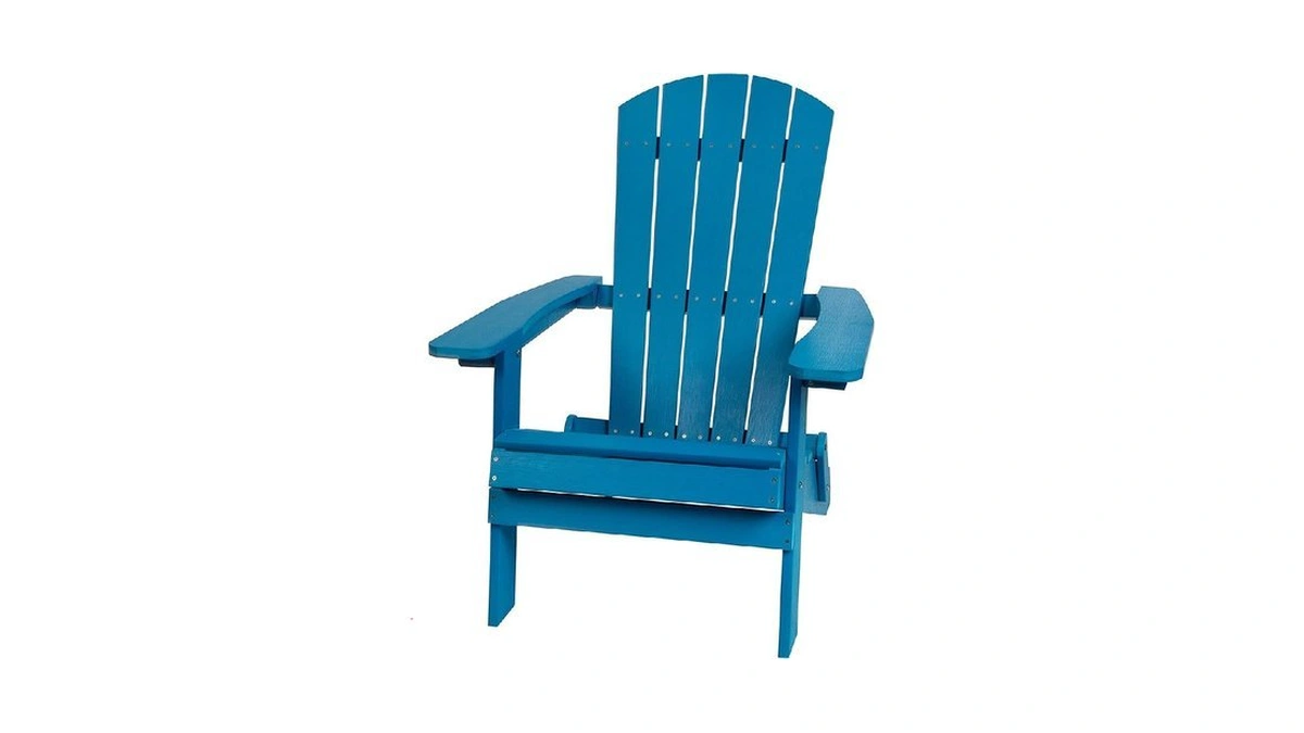 Flash Furniture Charlestown Commercial Folding Adirondack Chair - Blue -