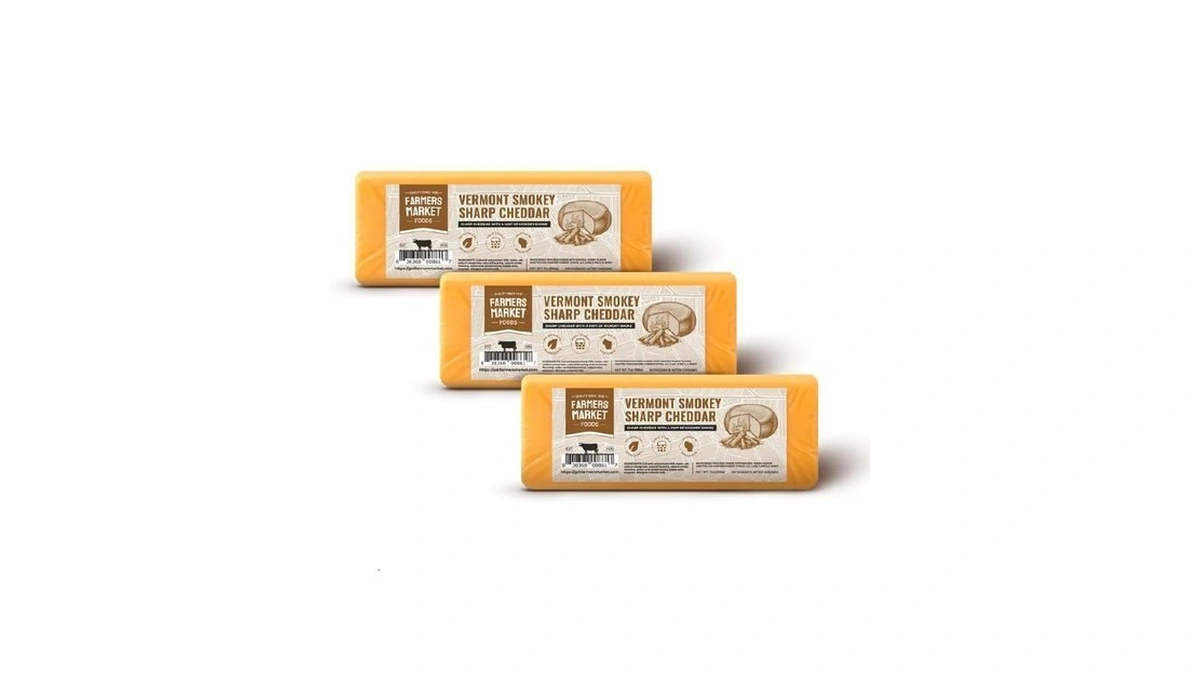 Farmers Market Wisconsin Cheese Blocks 3 Pack - Smokey Sharp