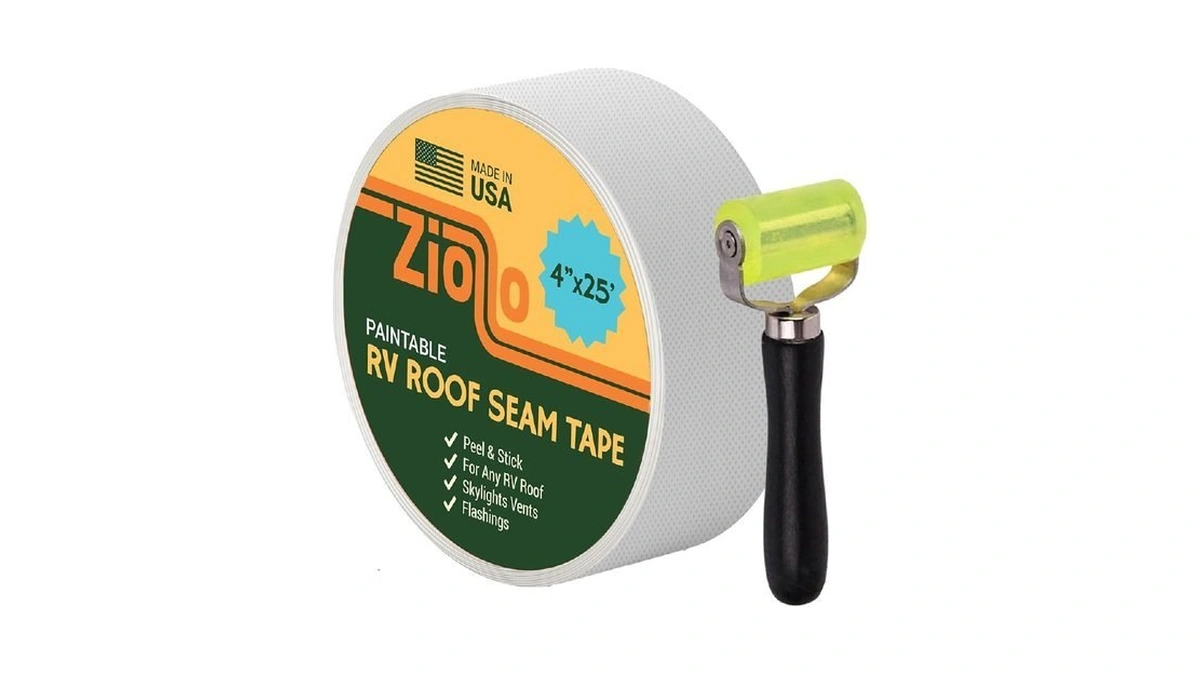 Ziollo Paintable Rv Roof Seam Tape With Roller - 4"