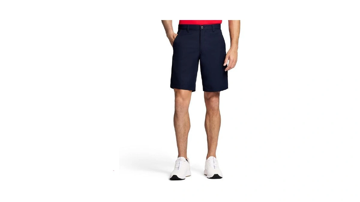 Izod Men's 9.5"micro Poly Classic Fit Golf Short, 38, Midnight