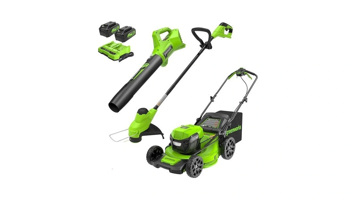 Greenworks 48v (24v X 2) 21" Brushless Self-propelled Mower+12" String