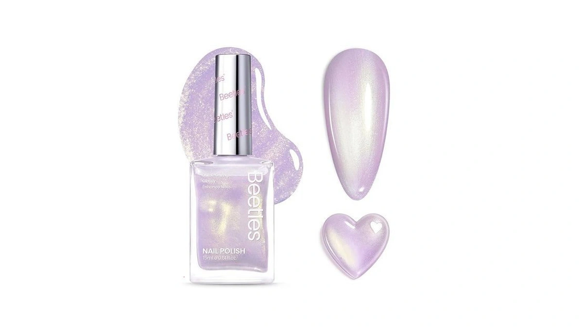 Beetles Purple Nail Polish - 0.51fl Oz/15ml, Pastle Purple Glitter