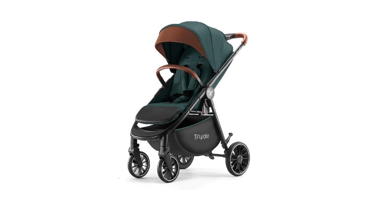 Tinyiota All-terrain Baby Stroller, 48.5lb Capacity With Upf 50+ Canopy,