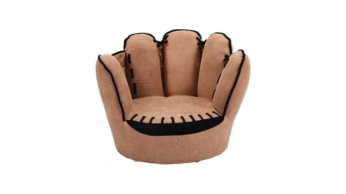 Costzon Kids Couch With Solid Wood Frame & Baseball Glove