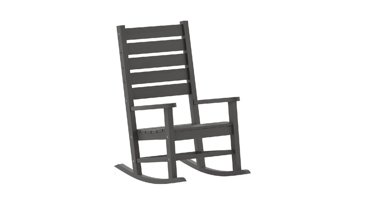 Flash Furniture Manchester Commercial Grade Outdoor Rocking Chair, All-weather Hdpe