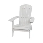 Flash Furniture Charlestown Commercial Folding Adirondack Chair - White -