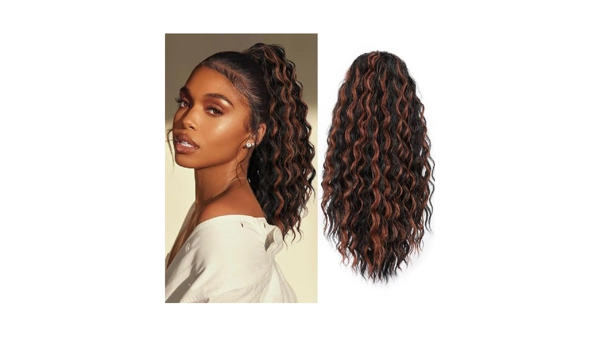 Freemeige Curly Ponytail Extension Drawstring Ponytail For Black Women Curly