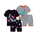 Benaive Pajamas For Boys, Pjs For Boy Cotton Summer 4-piece