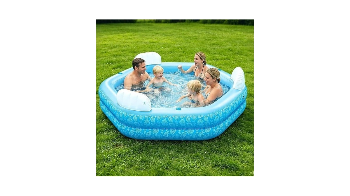 Inflatable Pool For Kids And Adults, Py Super Mode 85"