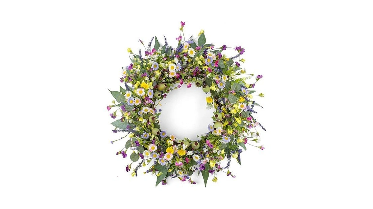 Yawwind 22 Inches Summer Wreaths For Front Door Rustic Spring