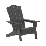 Flash Furniture Newport Adirondack Chair With Cup Holder, Weather Resistant