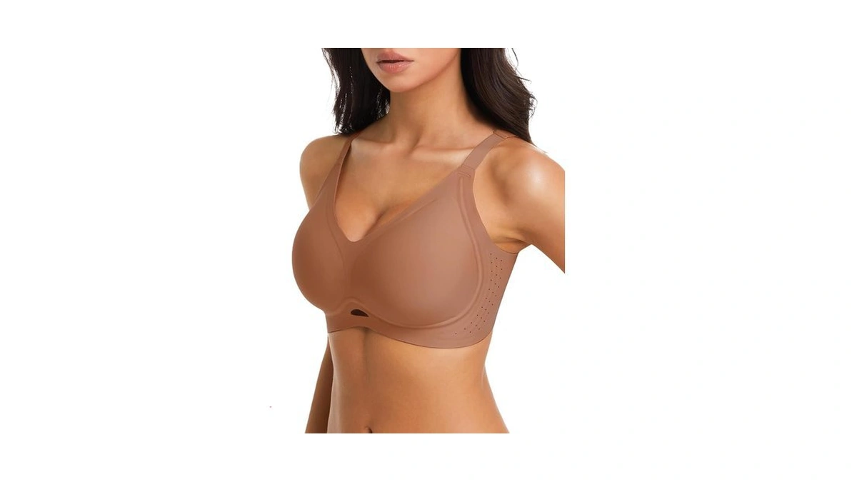 Aubrasen Wireless Jelly Bras For Women Seamless Push Up Bra