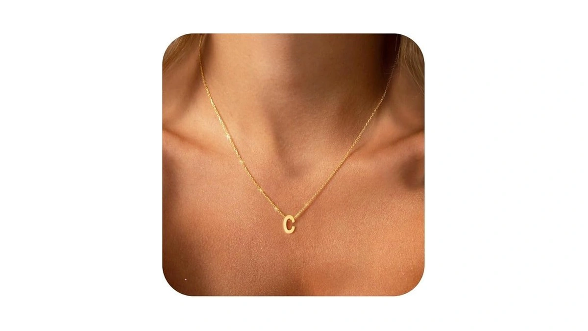 Jnzsswhjjh Initial Necklace For Women - Dainty C Initial Necklace