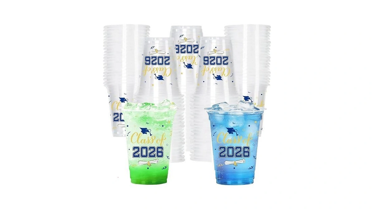 Boocikey 40 Pcs Graduation Cups 2026, 16oz Graduation Plastic Cups,